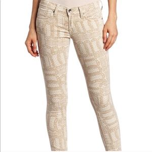 LUCKY BRAND Tan Printed Skinny Jeans, S2/26